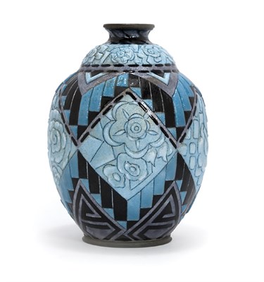 Lot 1480 - Camille Faure Limoges Enameled Metal Vase...