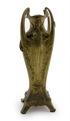 Lot 1573 - Art Nouveau Gilt-Bronze Figural Vase Circa...