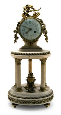 Lot 1319 - Louis XVI Style Gilt-Bronze and Marble Clock...