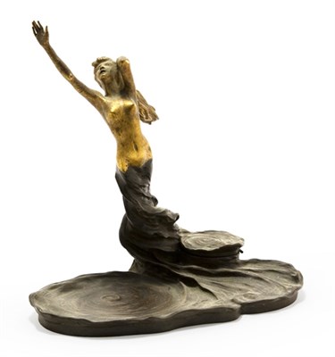 Lot 1603 - Art Nouveau Gilt and Patinated-Bronze Inkstand...