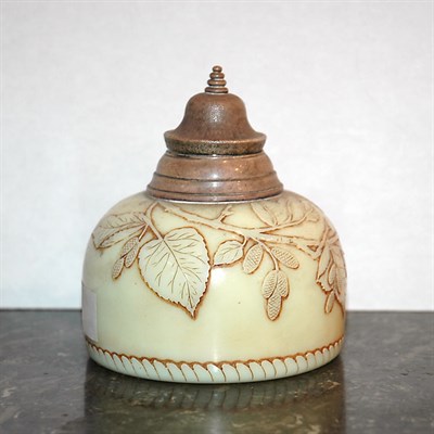 Lot 1565 - Thomas Webb & Sons Metal Mounted Acid Etched...