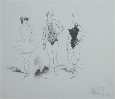 Lot 37 - Walt Kuhn American, 1877-1949 Three Dancers...