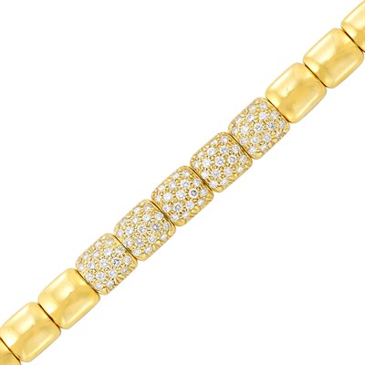 Lot 174 - Gold and Diamond Bracelet
