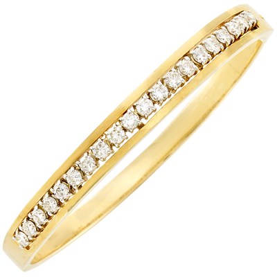 Lot 591 - Gold and Diamond Bangle Bracelet