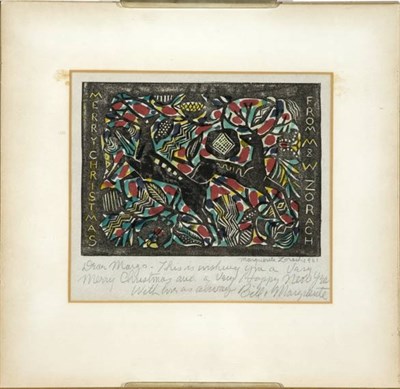 Lot 3123 - Marguerite Zorach MERRY CHRISTMAS FROM M & W...