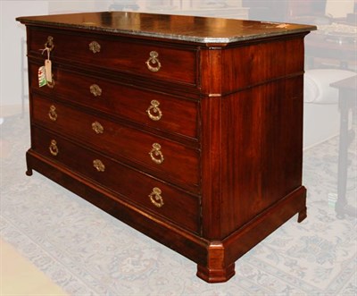 Lot 453 - Charles X Marble Top Mahogany Commode Height...