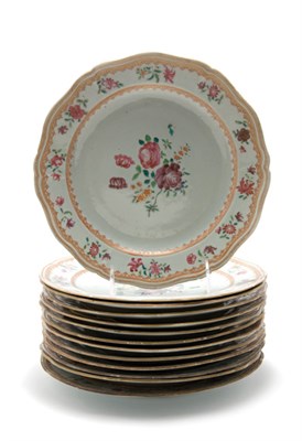 Lot 180 - Set of Thirteen Chinese Export Porcelain...