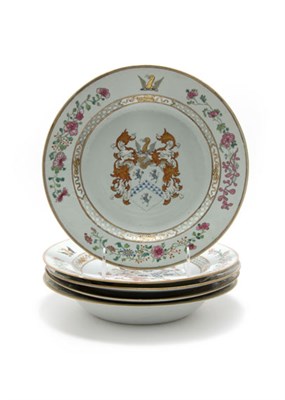 Lot 174 - Set of Four Chinese Export Porcelain Plates...