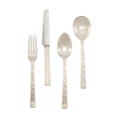Lot 161 - Asprey & Co. Mosiac Pattern Flatware Service,...