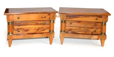 Lot 3605 - Pair of Empire Style Rosewood Miniature...