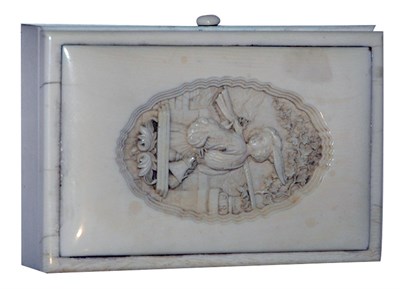 Lot 3543 - Continental Ivory Box Early 20th century