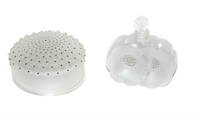 Lot 3648 - Two Lalique Crystal Dresser Articles...