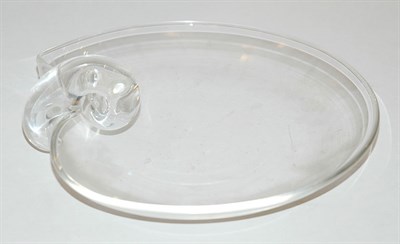 Lot 3547 - Steuben Glass Scroll Plate By G. Thompson