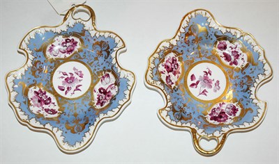 Lot 3568 - Pair of English Floral Decorated Porcelain...