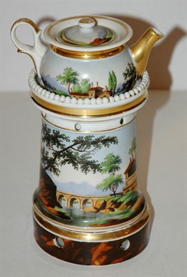 Lot 3579 - Continental Porcelain Veilleuse Height 8 1/2...