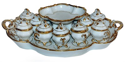 Lot 3669 - Continental Porcelain Dessert Service...