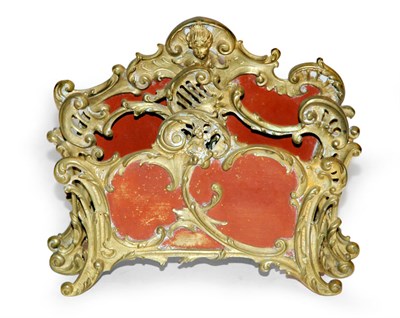 Lot 3603 - Rococo Style Gilt-Metal Letter Rack Height 8...