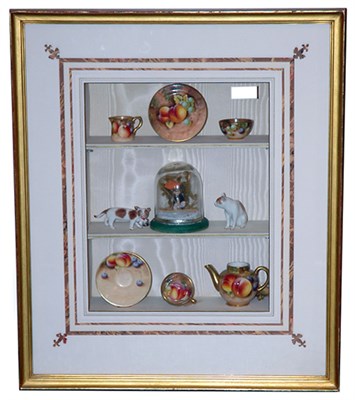 Lot 3610 - Hanging Shadow Box Whatnot; Together with a...
