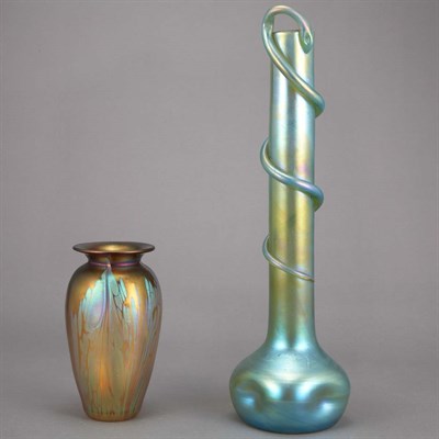 Lot 600 - Two Loetz Glass Bud Vases Circa 1900...