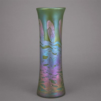 Lot 606 - Loetz Glass Vase Circa 1900 Of waisted...