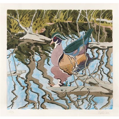 Lot 523 - Neil Welliver (1929-2005) WOOD DUCK...