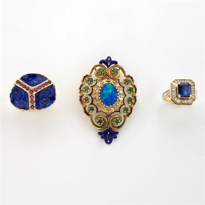 Lot 199 - Group of Gold, Gem-Set and Diamond Jewelry