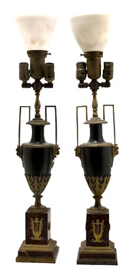 Lot 1111 - Pair of Empire Style Gilt and Patinated-Metal...