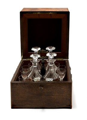 Lot 1118 - Napoleon III Style Tantalus Comprising a...