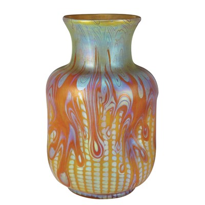 Lot 583 - Loetz Glass Vase Circa 1900 Of globular form...