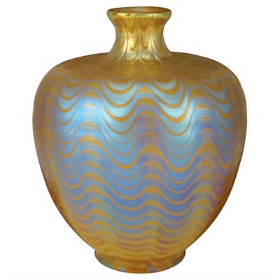 Lot 585 - Loetz Glass Vase Circa 1900 Of tapering...