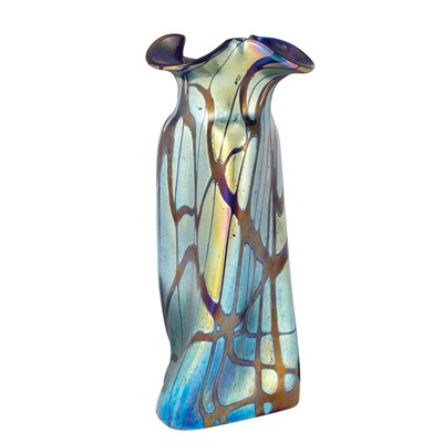 Lot 591 - Loetz Glass Pampas Vase Circa 1900 Of spiral...