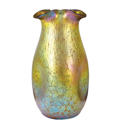 Lot 618 - Unsigned Loetz Glass Vase Circa 1900 Of ovoid...