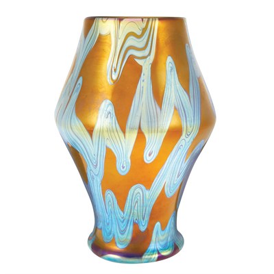 Lot 603 - Loetz Glass Vase Circa 1900 Of cylindrical...