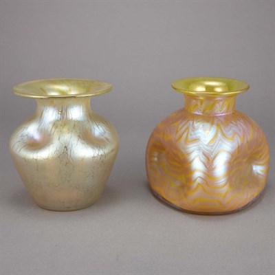Lot 613 - Two Loetz Glass Bud Vases Circa 1900 Each of...