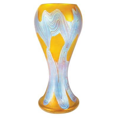 Lot 604 - Loetz Glass Vase Circa 1900 Of floriform, with...