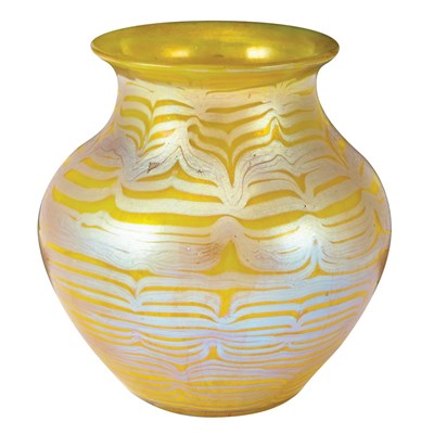 Lot 592 - Loetz Glass Vase Circa 1900 Of globular form,...