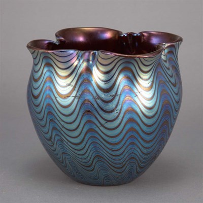 Lot 594 - Loetz Glass Vase Circa 1900 Of globular form,...