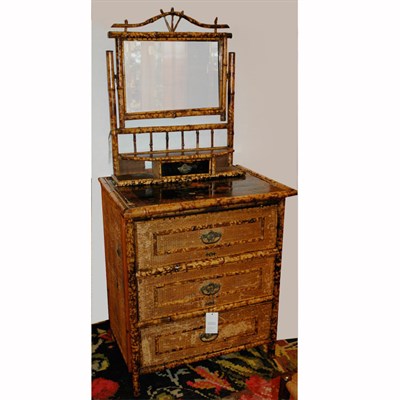 Lot 227 - Victorian Lacquered and Faux Bamboo Side...