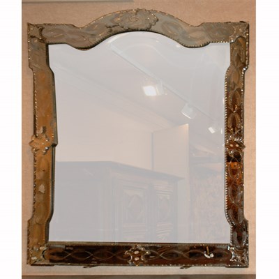Lot 131 - Venetian Style Etched Glass Mirror Framed...