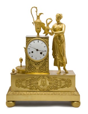 Lot 303 - Empire Gilt-Bronze Mantel Clock Circa 1810 The...