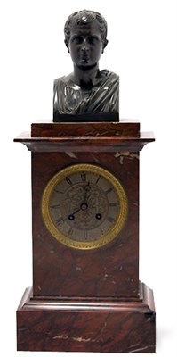Lot 1123 - Neoclassical Style Rouge Marble and Bronze...