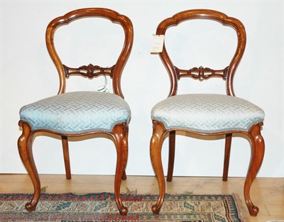 Lot 3193 - Pair of Victorian Style Walnut Balloon Back...