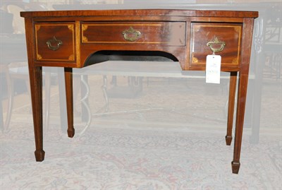 Lot 3206 - George III Style Inlaid Mahogany Bow Front...