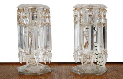 Lot 3220 - Pair of Anglo-Irish Style Crystal Lustres...