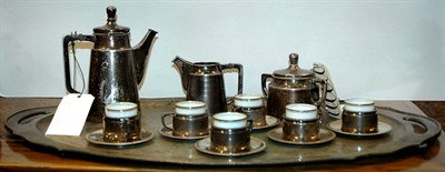 Lot 3278 - Continental Silver Demitasse Coffee Service...