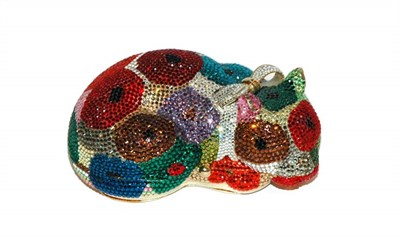 Lot 3634 - Judith Leiber Jeweled Cat-Form Purse