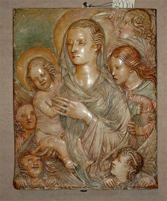 Lot 1430 - Painted Plaster Cast Relief Panel Domenico...