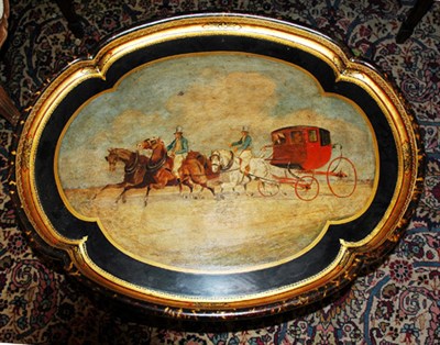 Lot 404 - Victorian Papier Mache Tray 19th Century Of...