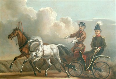 Lot 1051 - Russian School 19th Century Two Men Riding...