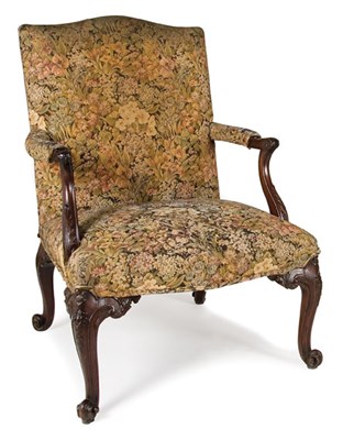 Lot 166 - George II Mahogany Library Armchair Mid 18th...